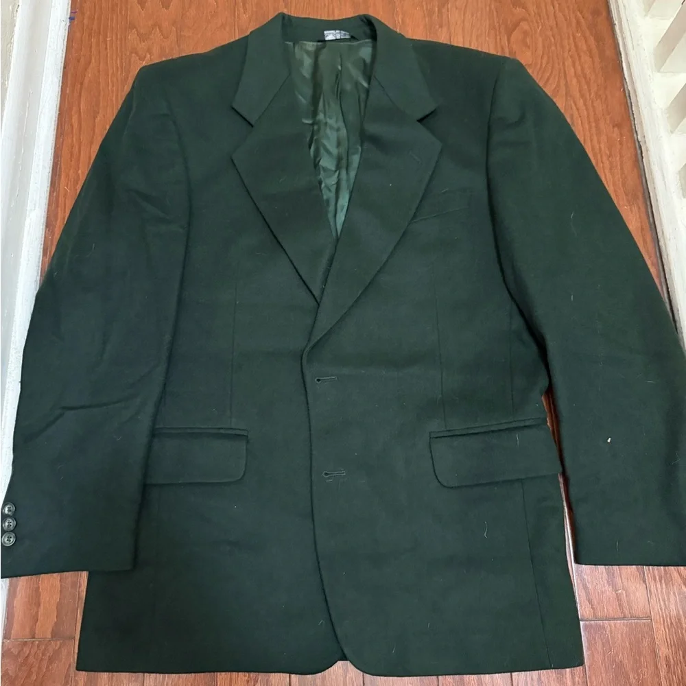 Vito Rufolo Green Men's Blazer Wool Cashmere Blazer Size 42 R Made Italy‎